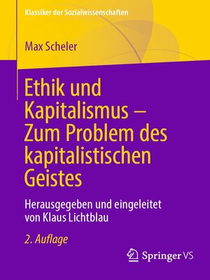 cover image of Ethik und Kapitalismus – Zum Problem des kapitalistischen Geistes